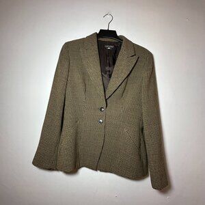 Vintage Giorgio Armani Houndstooth Wool Blazer – Made in Italy, Size 44 (US ~8)